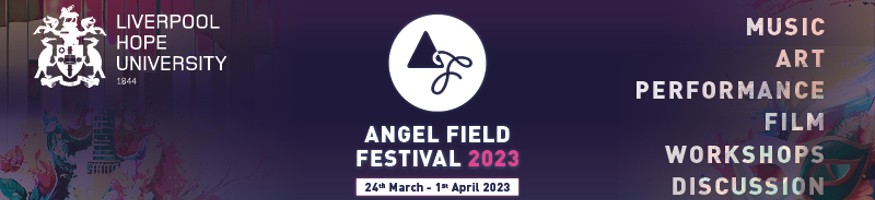 Angel Field Festival poster with dates.